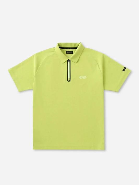 SS Half Zip Shirt /  Yellow Green