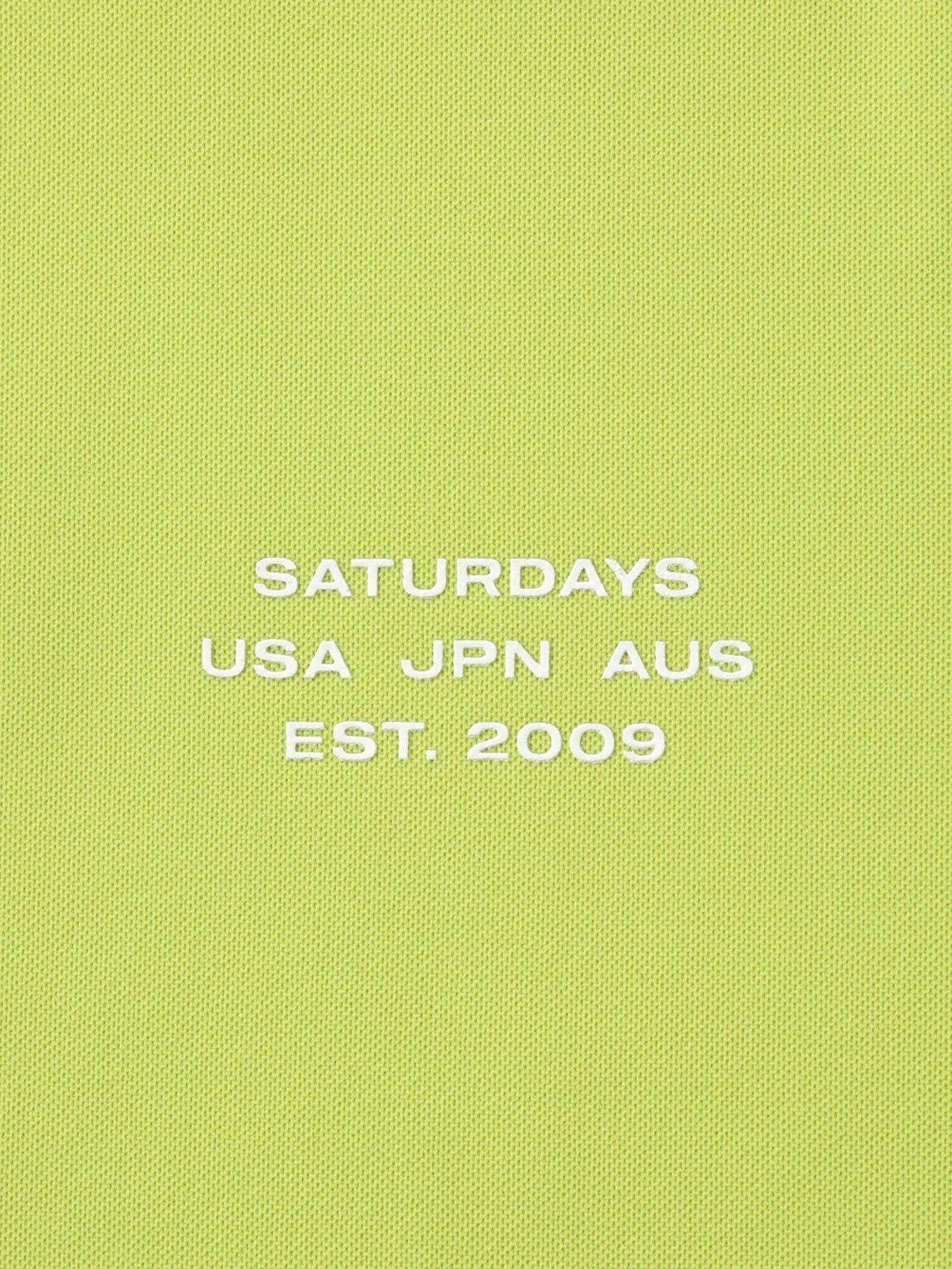 SS Half Zip Shirt /  Yellow Green