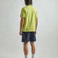 SS Half Zip Shirt /  Yellow Green