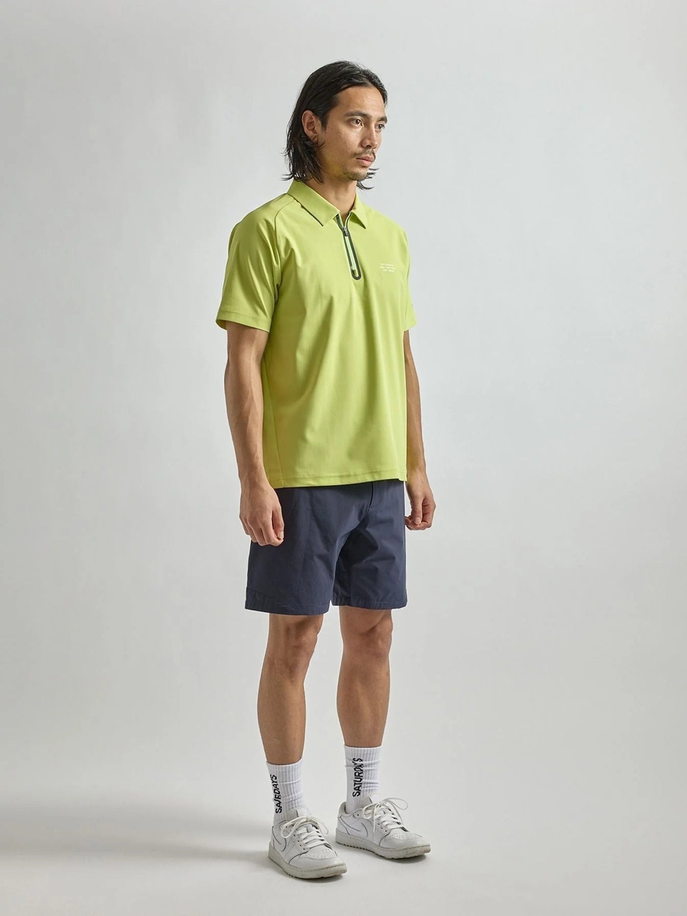 SS Half Zip Shirt /  Black