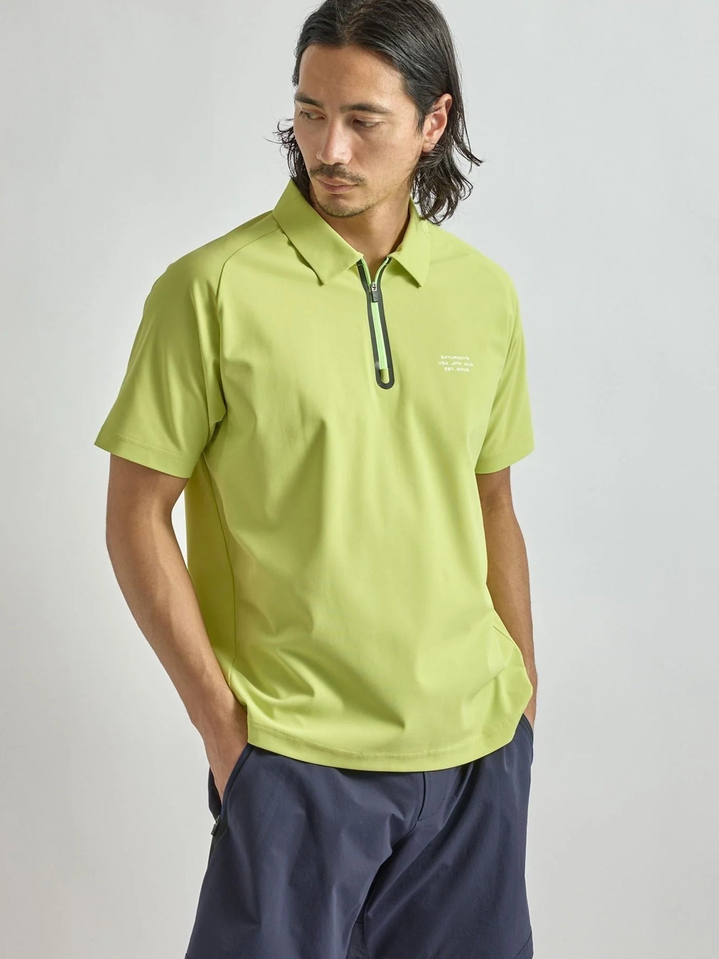 SS Half Zip Shirt /  Black