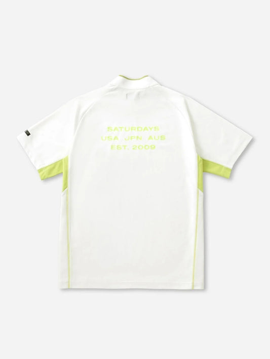 Ss Mock Neck Shirt /  White