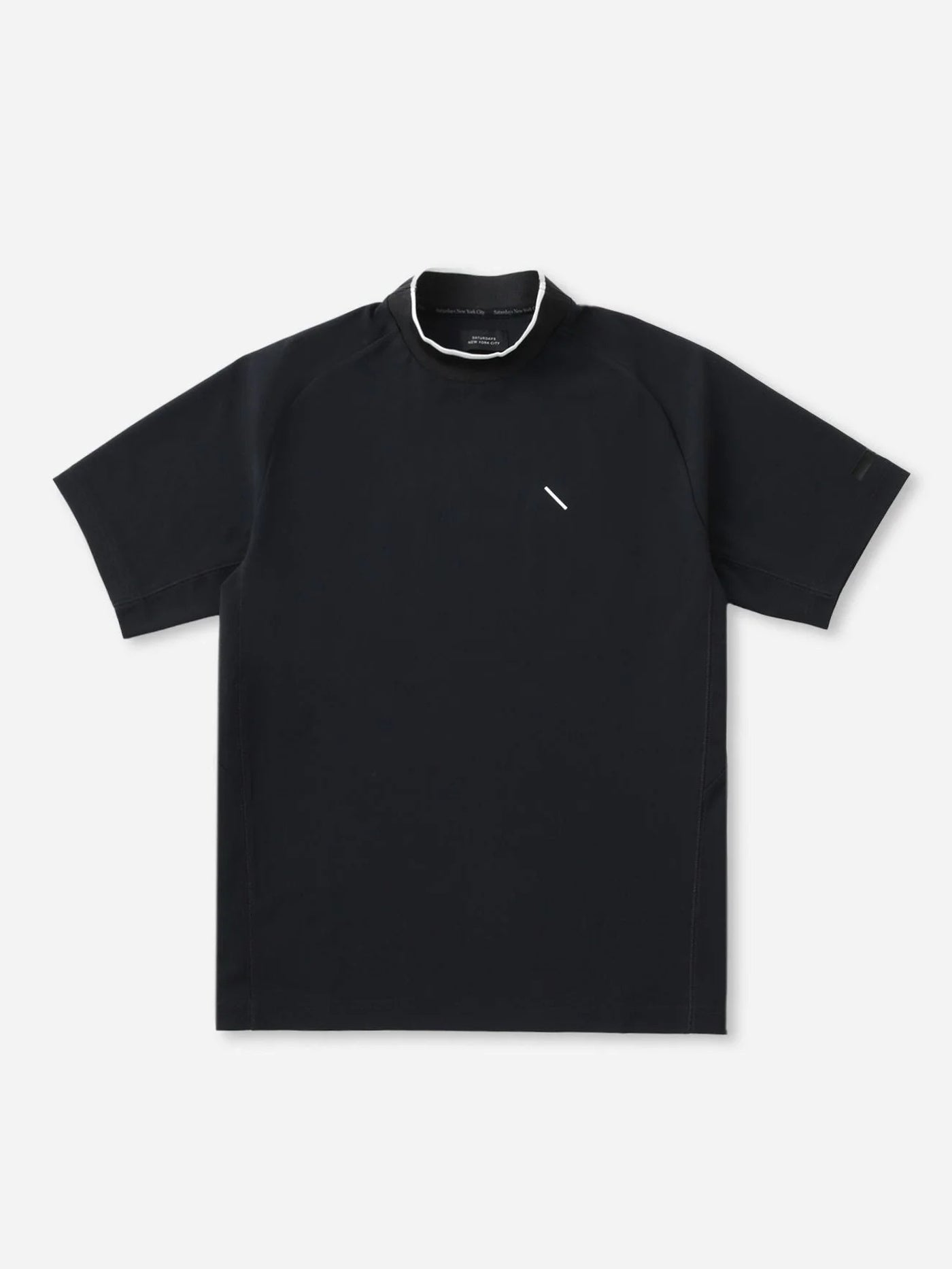 Ss Mock Neck Shirt /  Black