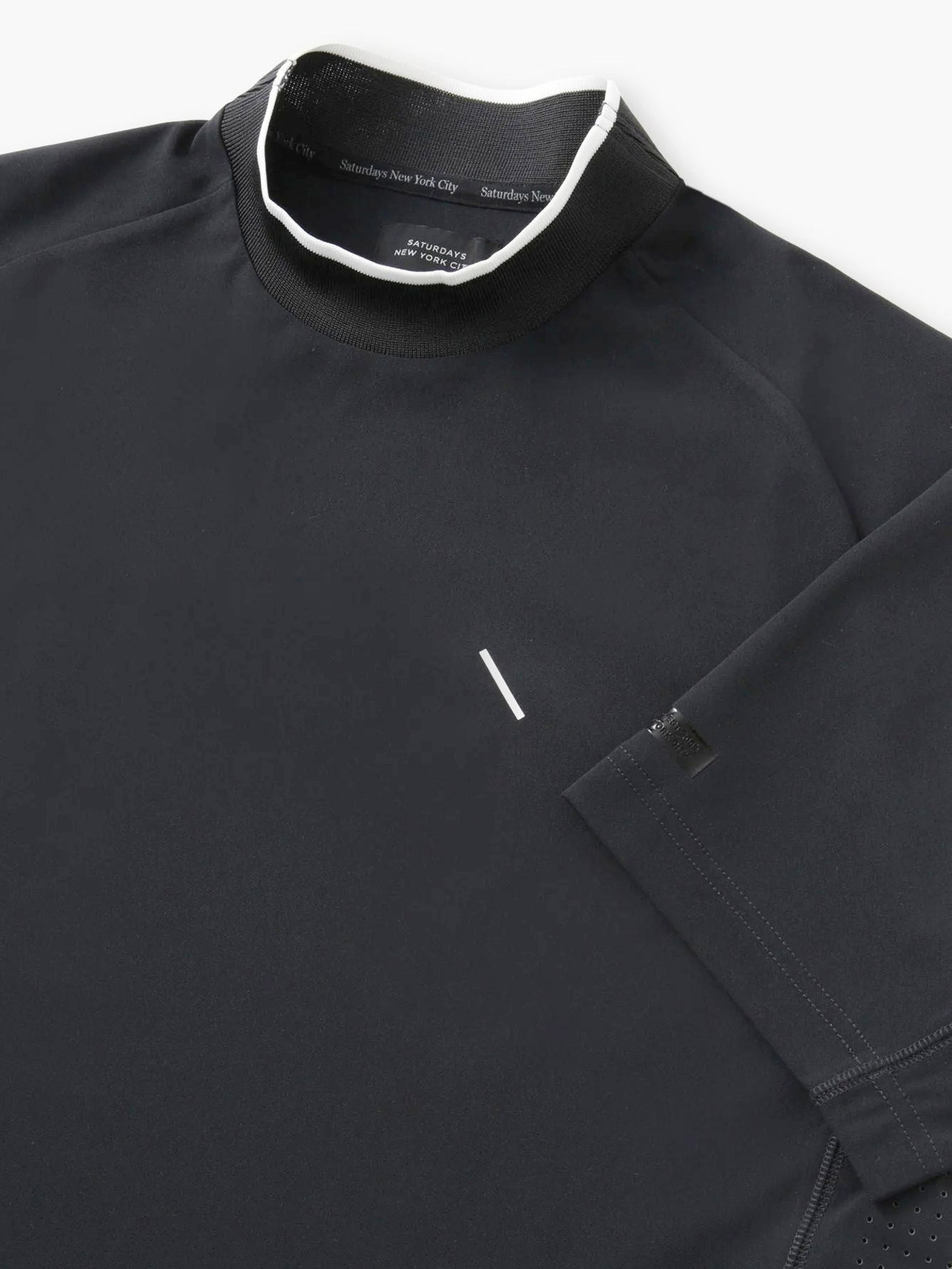 Ss Mock Neck Shirt /  Black
