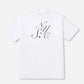 SS Dot Mesh Half Mockneck Shirt /  White