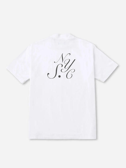SS Dot Mesh Half Mockneck Shirt /  White