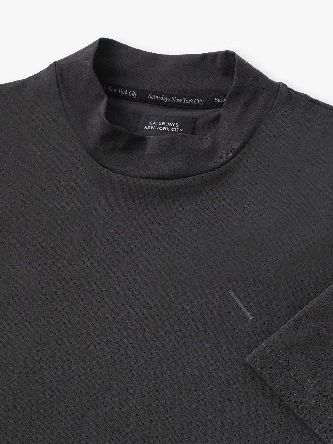 SS Dot Mesh Half Mockneck Shirt / Black – ADVANTAGE