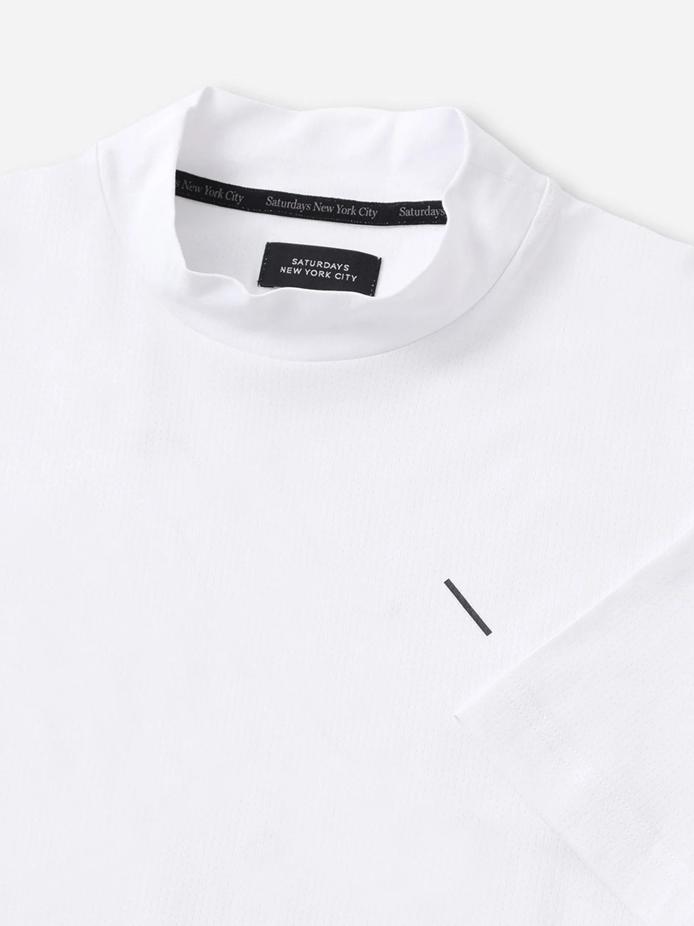 SS Dot Mesh Half Mockneck Shirt / White – ADVANTAGE