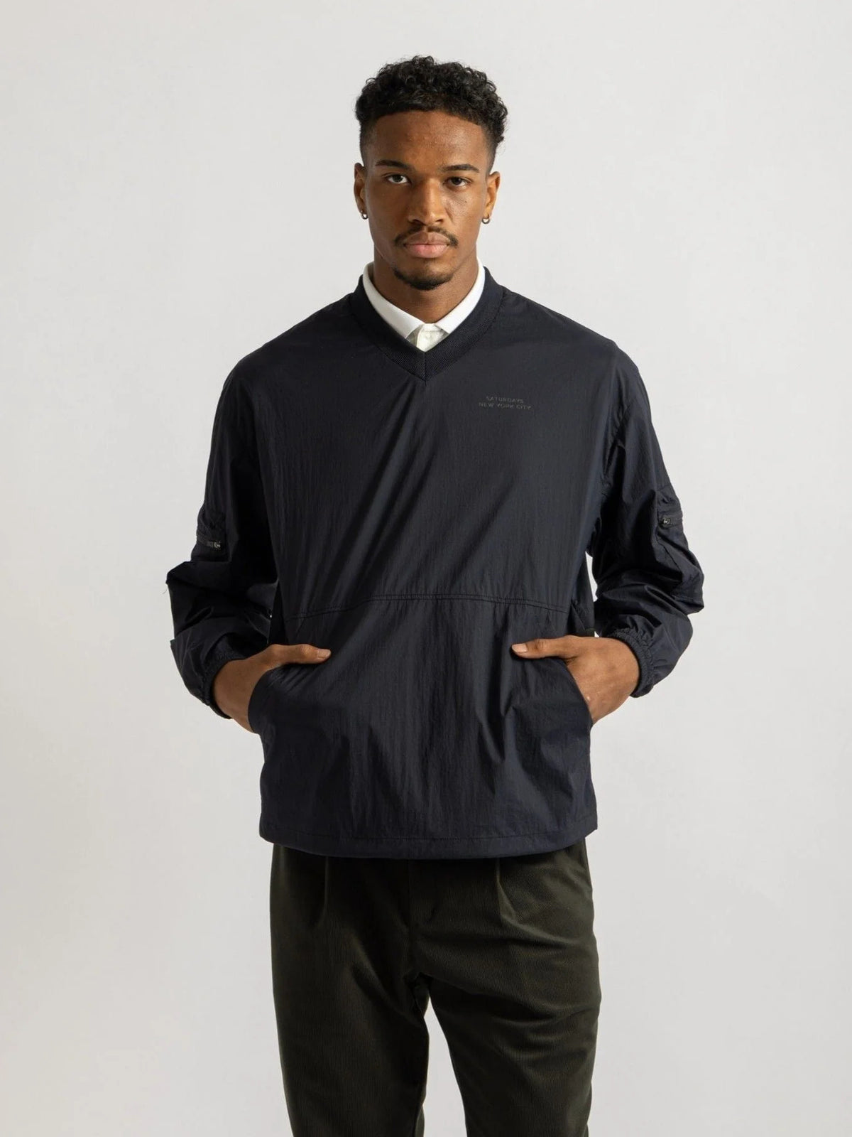 Crispy Nylon Switch Snead Jacket / NAVY