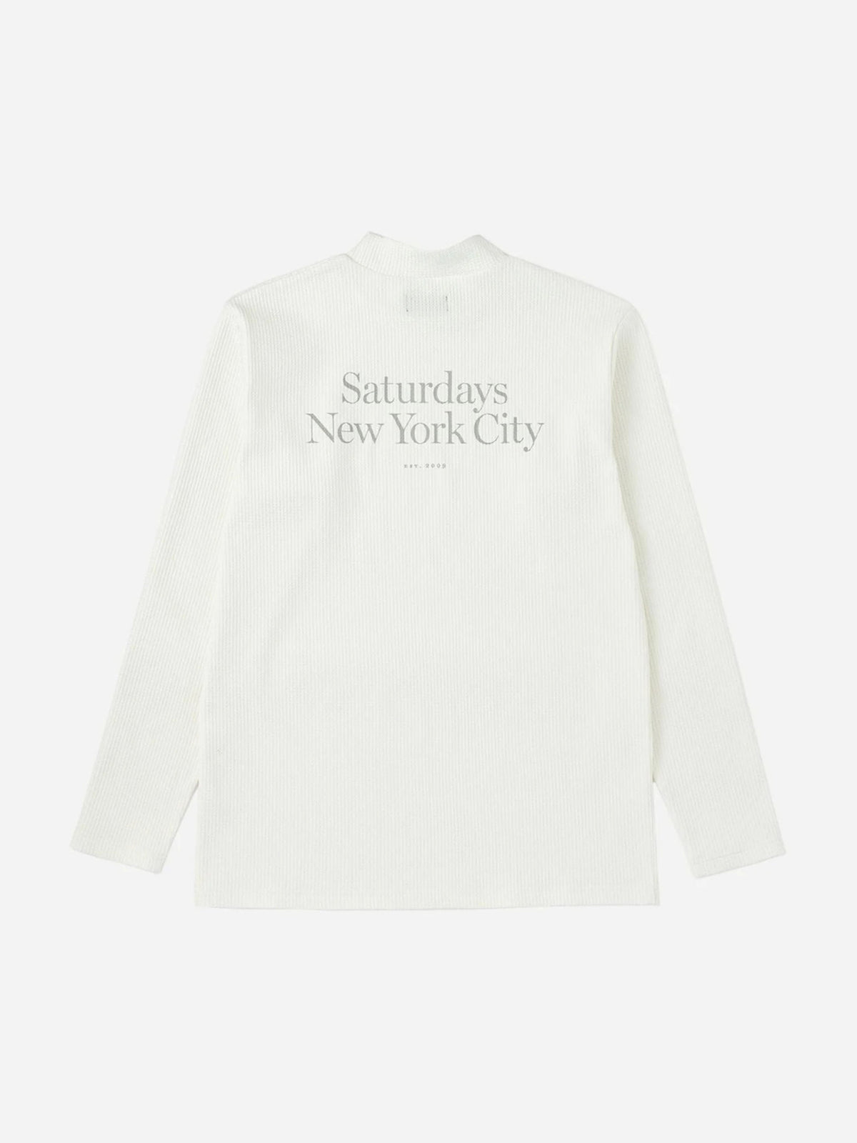 Waffle Mockneck LS / WHITE