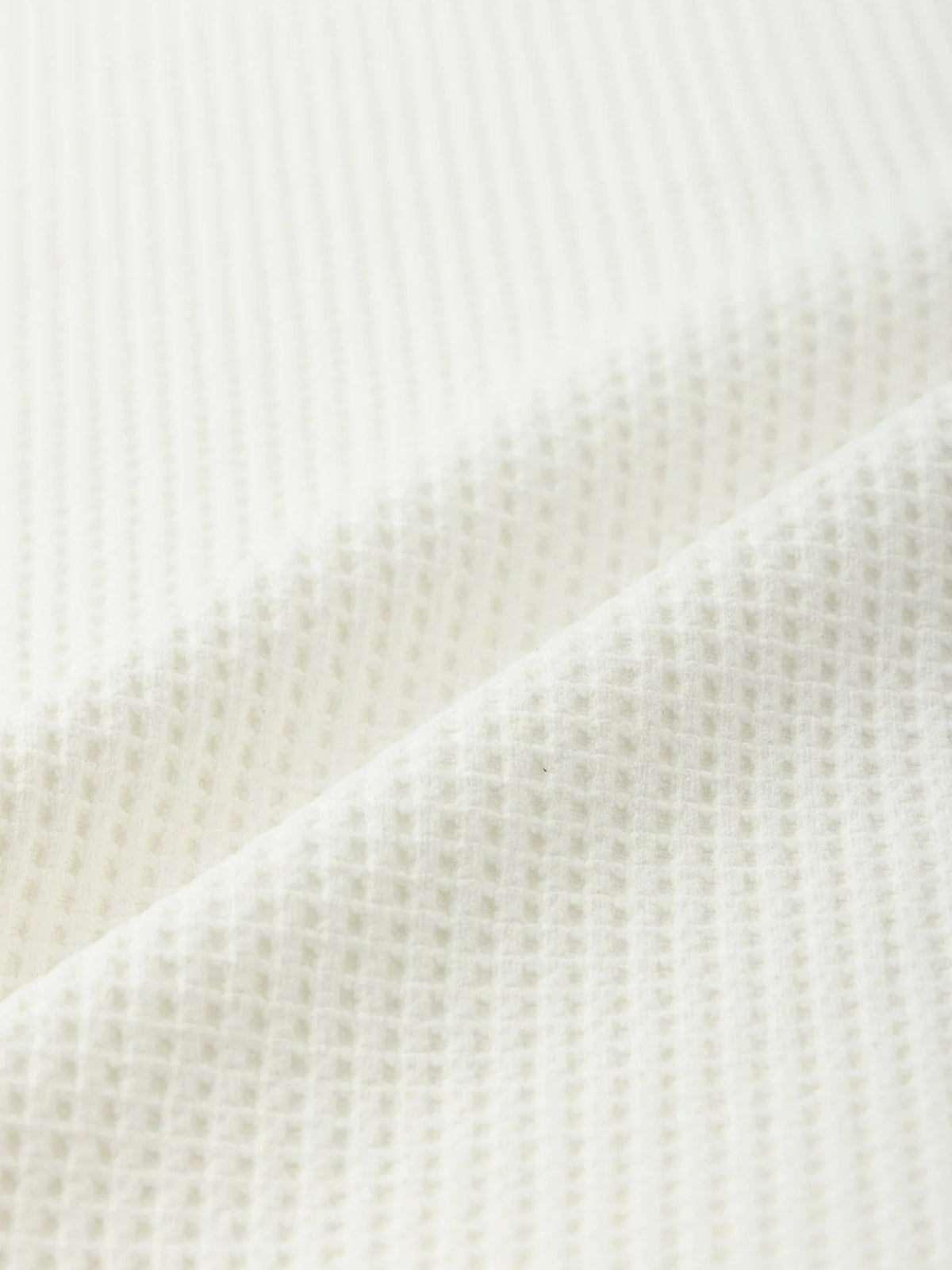 Waffle Mockneck LS / WHITE