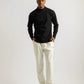 Waffle Mockneck LS / BLACK