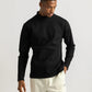 Waffle Mockneck LS / BLACK