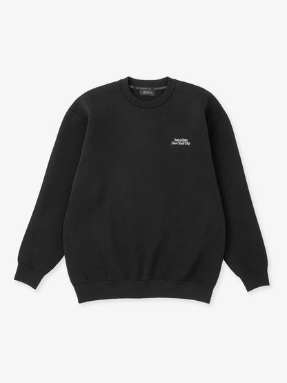 Jacquard Stripe Crewneck Knit / BLACK