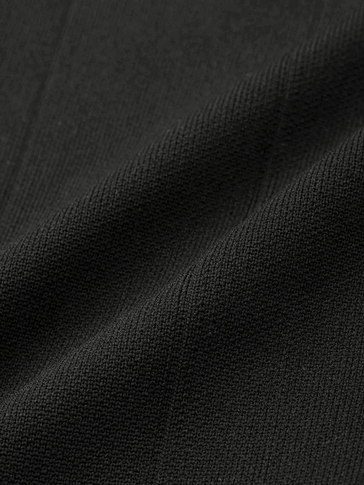 Jacquard Stripe Crewneck Knit / BLACK