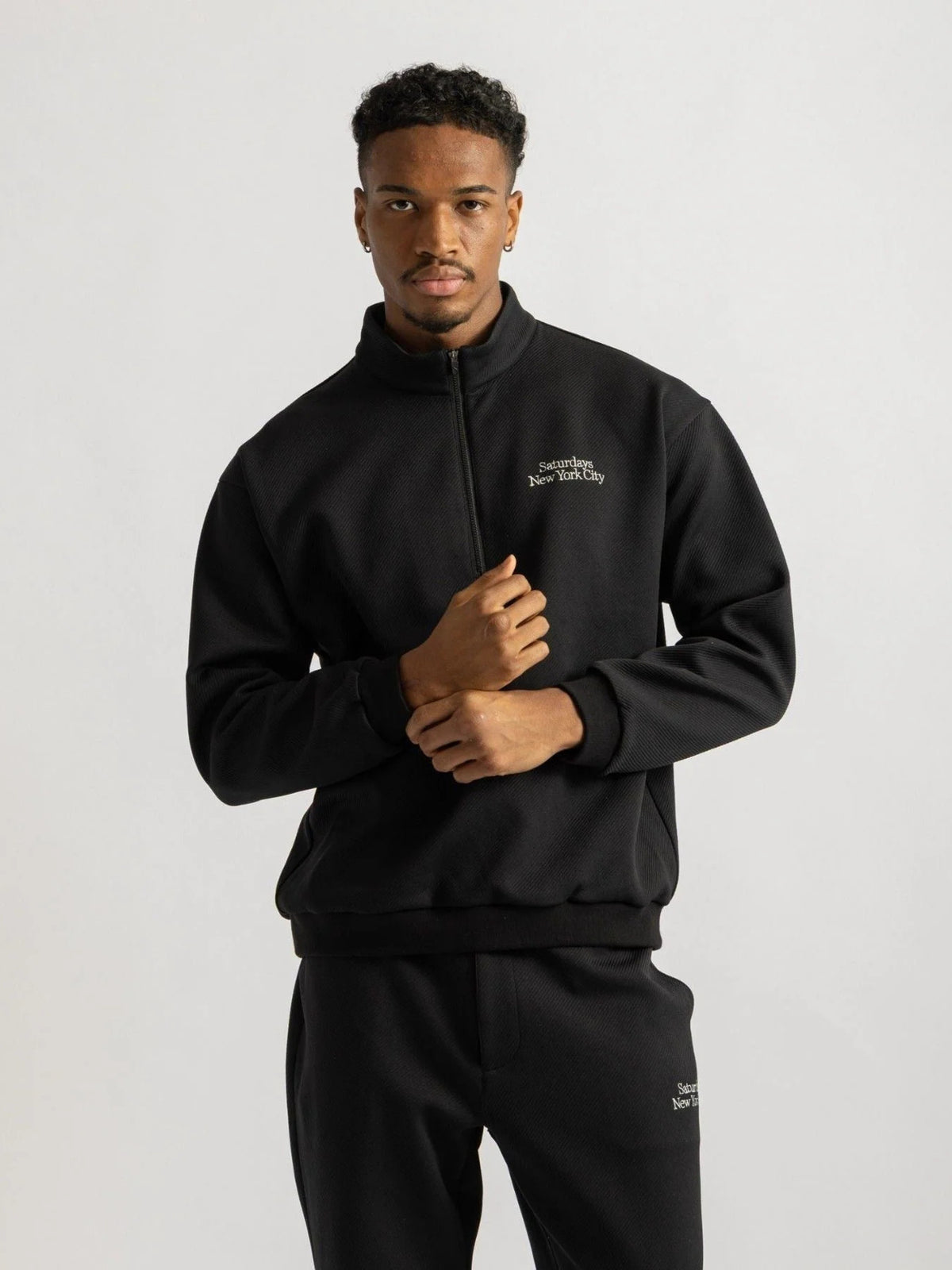 Kersey Sweat Half Zip Pullover / BLACK
