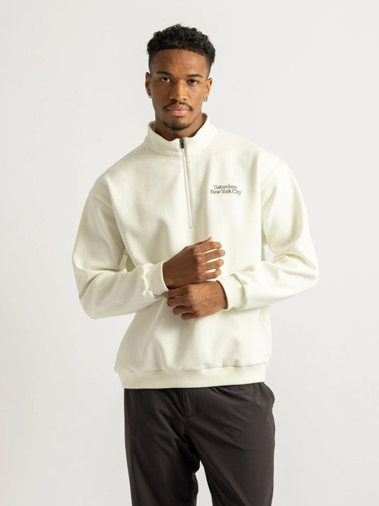 Kersey Sweat Half Zip Pullover / WHITE