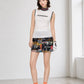 (DECEMBER MAY) Mesh-paneled sleeve less mock neck  / WOMEN  / WHITE