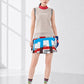 (DECEMBER MAY) Mesh-paneled sleeve less mock neck  / WOMEN  / BEIGE