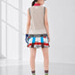 (DECEMBER MAY) Mesh-paneled sleeve less mock neck  / WOMEN  / BEIGE