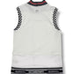 (DECEMBER MAY) Mesh-paneled sleeve less mock neck  / WOMEN  / WHITE
