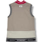 (DECEMBER MAY) Mesh-paneled sleeve less mock neck  / WOMEN  / BEIGE