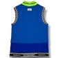 (DECEMBER MAY) Mesh-paneled sleeve less mock neck  / WOMEN  / BLUE