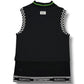 (DECEMBER MAY) Mesh-paneled sleeve less mock neck  / WOMEN  / BLACK