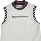 (DECEMBER MAY) Mesh-paneled sleeve less mock neck  / WOMEN  / WHITE