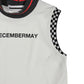 (DECEMBER MAY) Mesh-paneled sleeve less mock neck  / WOMEN  / WHITE
