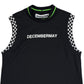 (DECEMBER MAY) Mesh-paneled sleeve less mock neck  / WOMEN  / BLACK