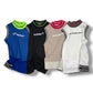 (DECEMBER MAY) Mesh-paneled sleeve less mock neck  / WOMEN  / BLUE