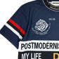 (DECEMBER MAY) Post-modernism mock neck shirt / WOMEN  / NAVY