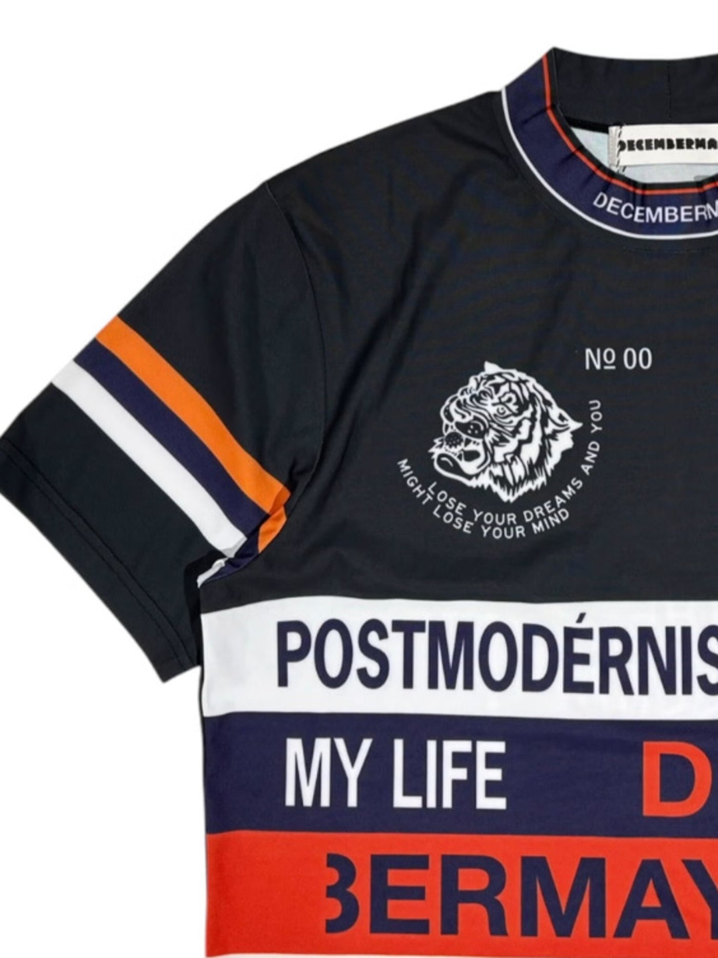 (DECEMBER MAY) Post-modernism mock neck shirt / WOMEN  / BLACK