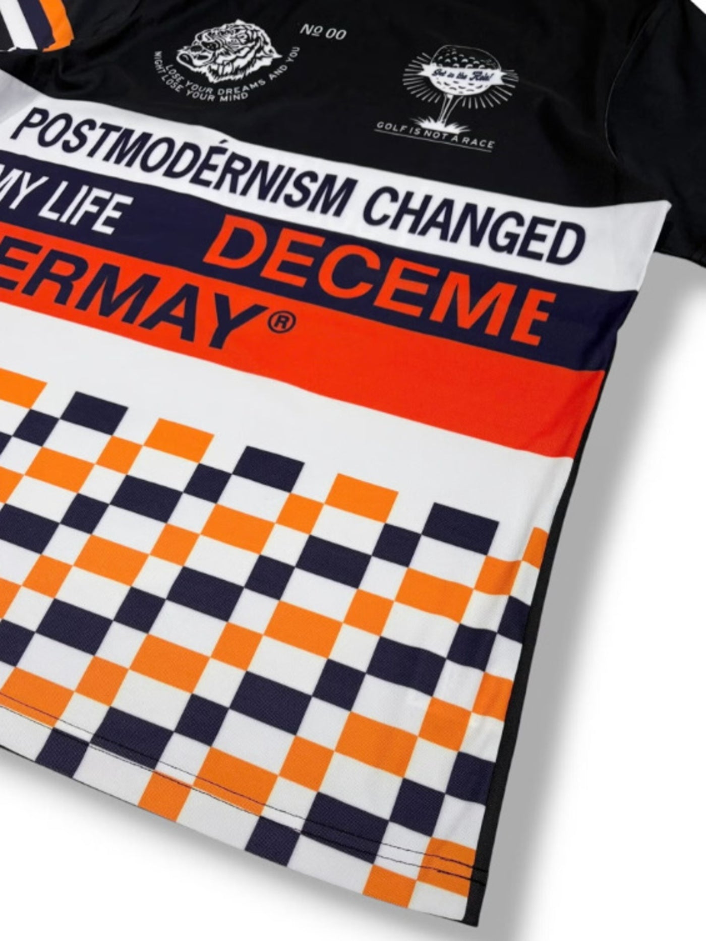 (DECEMBER MAY) Post-modernism mock neck shirt / WOMEN  / BLACK