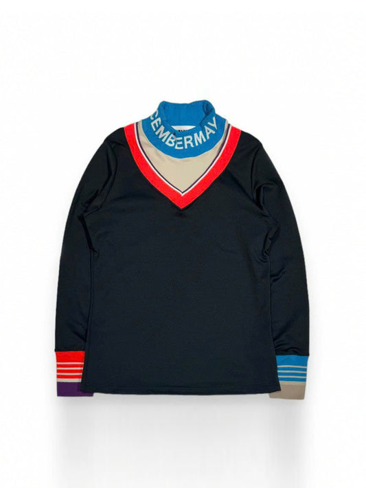 (DECEMBER MAY) Fake layered warmmock / WOMEN  / BLACK