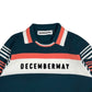 (DECEMBER MAY) Stripe knit polo / WOMEN  / D.GREEN