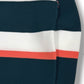 (DECEMBER MAY) Stripe knit polo / WOMEN  / D.GREEN