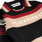 (DECEMBER MAY) Stripe knit polo / WOMEN  / BLACK
