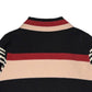 (DECEMBER MAY) Stripe knit polo / WOMEN  / BLACK
