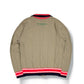 (DECEMBER MAY) Calm stripe knit polo / WOMEN  / BEIGE