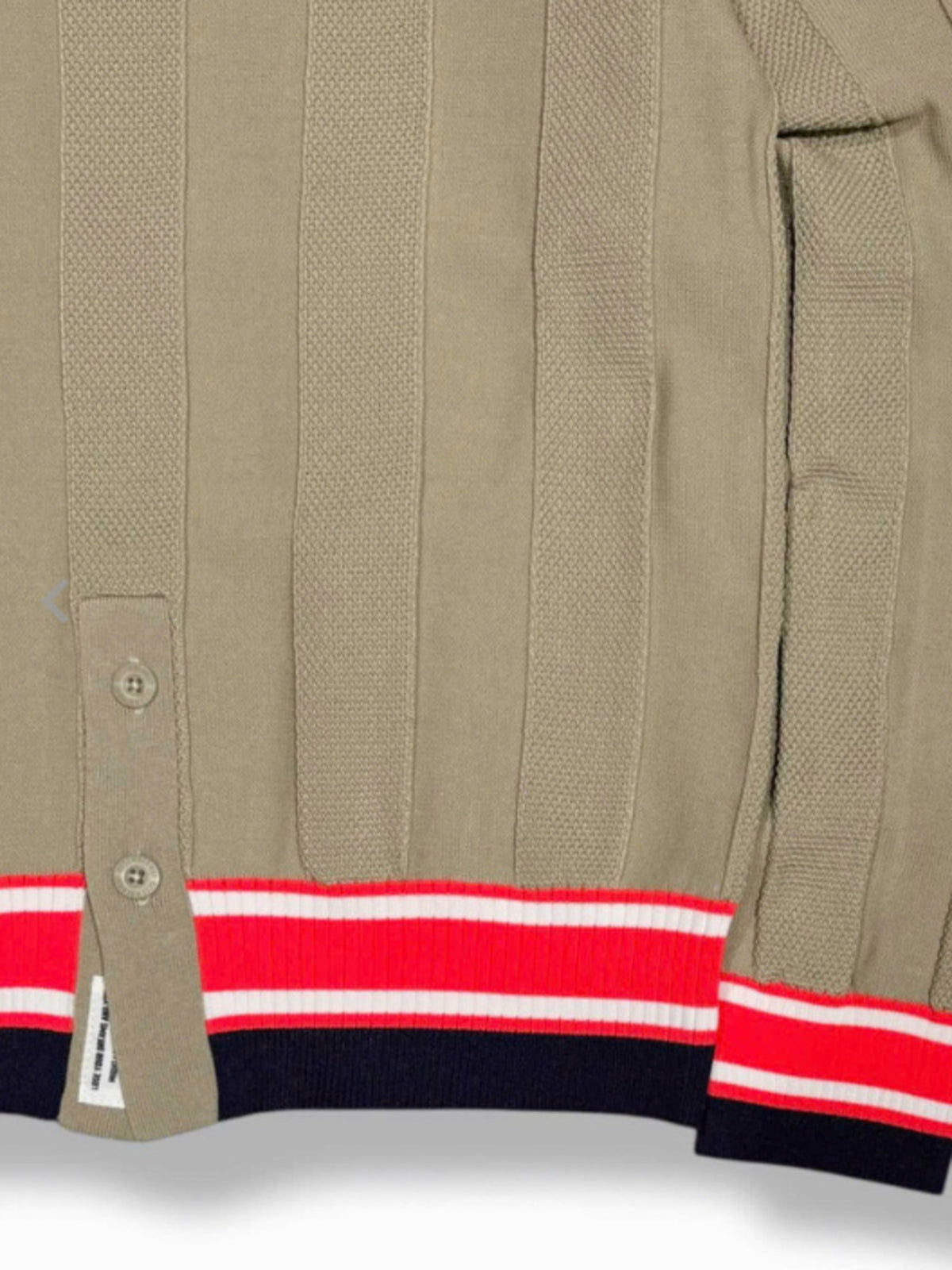 (DECEMBER MAY) Calm stripe knit polo / WOMEN  / BEIGE