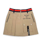 (DECEMBER MAY) Asymmetry pleats skirt / WOMEN  / BEIGE