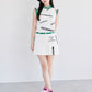 (DECEMBER MAY) Asymmetry pleats skirt / WOMEN  / WHITE