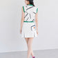 (DECEMBER MAY) Asymmetry pleats skirt / WOMEN  / WHITE