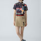 (DECEMBER MAY) Asymmetry pleats skirt / WOMEN  / BEIGE