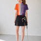 (DECEMBER MAY) Asymmetry pleats skirt / WOMEN  / BLACK