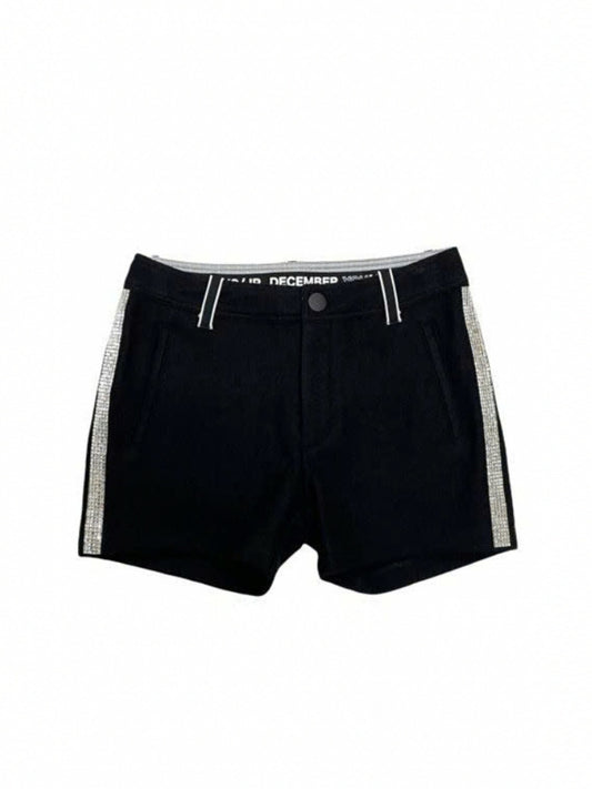 (DECEMBER MAY) Sparkle stone Shorty / WOMAN  / BLACK
