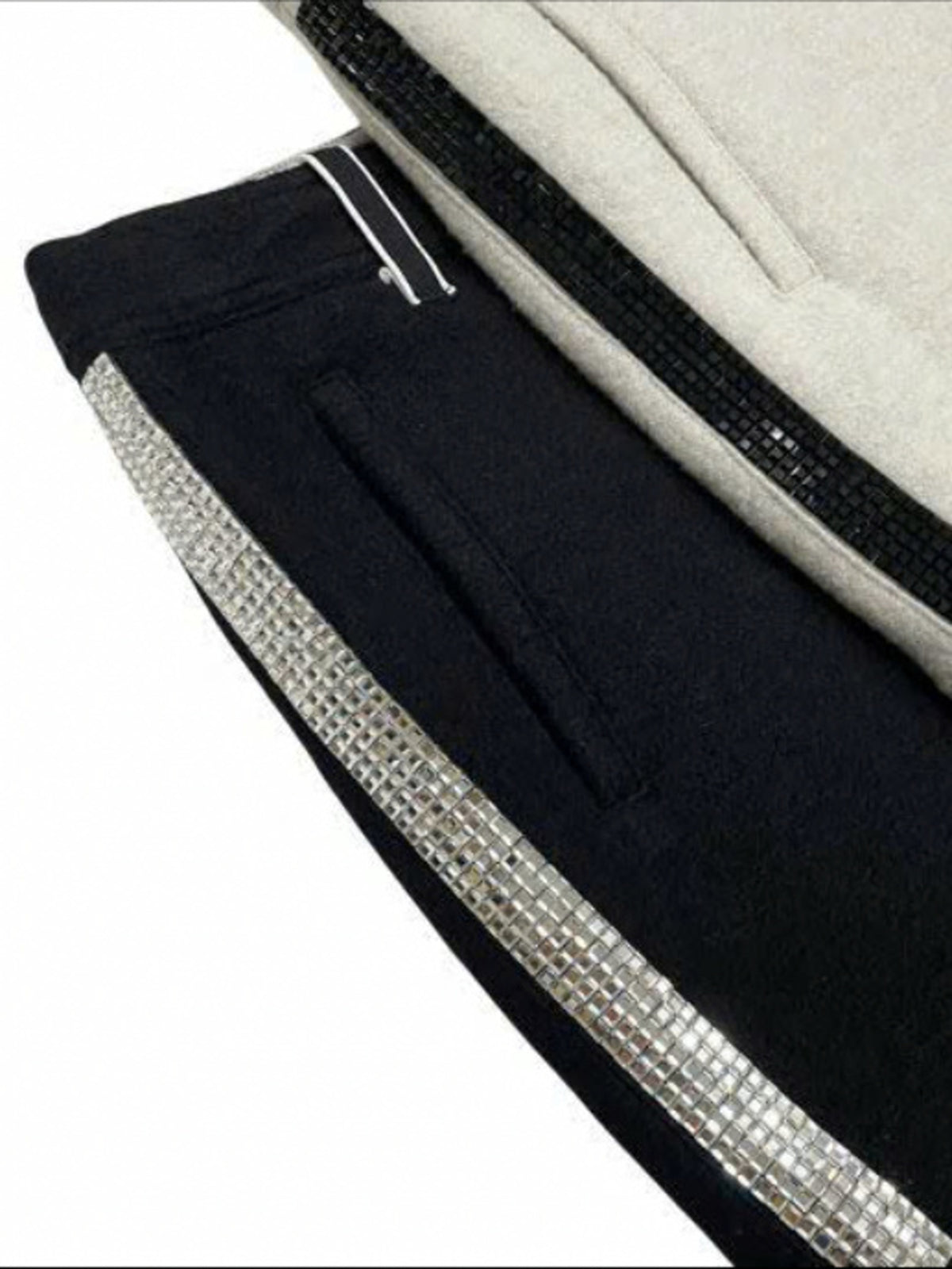 (DECEMBER MAY) Sparkle stone Shorty / WOMAN  / BLACK
