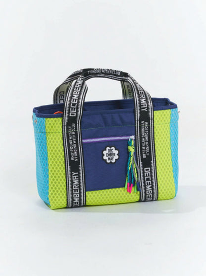 (DECEMBER MAY) 2WAY mesh mini tote / YELLOW